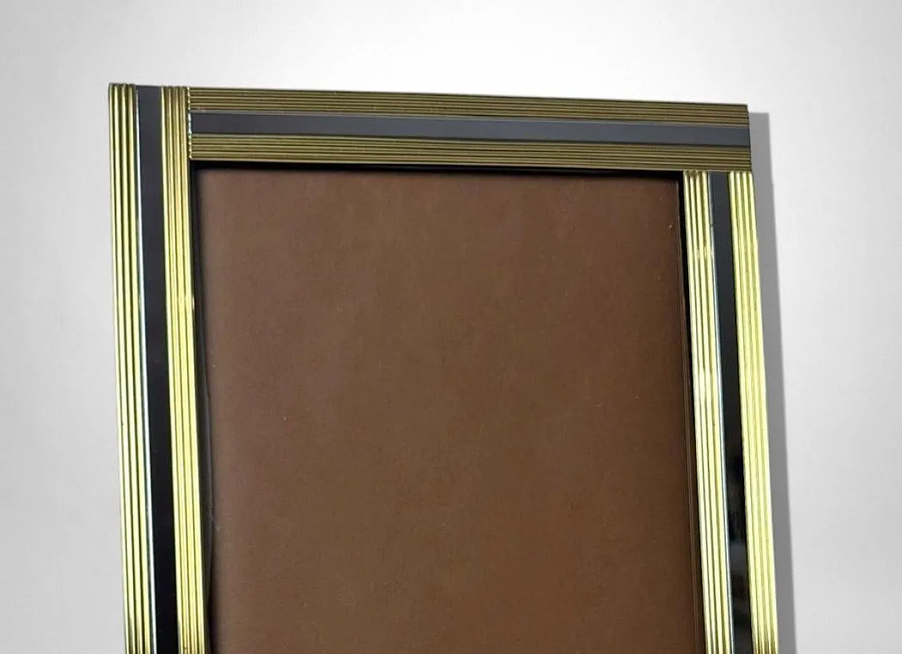 Romeo Rega style brass and steel picture frame, 1970s 8