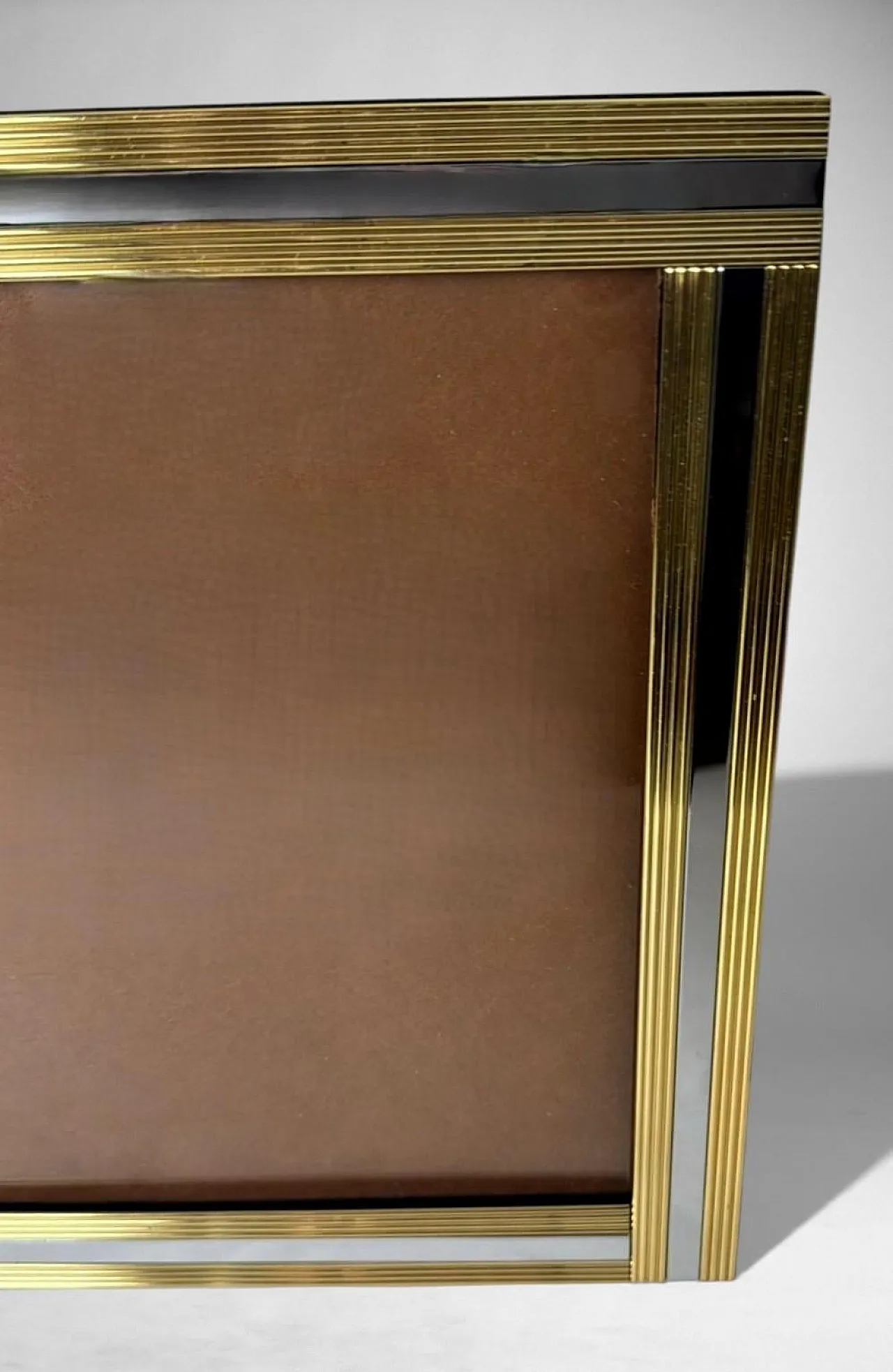 Romeo Rega style brass and steel picture frame, 1970s 10