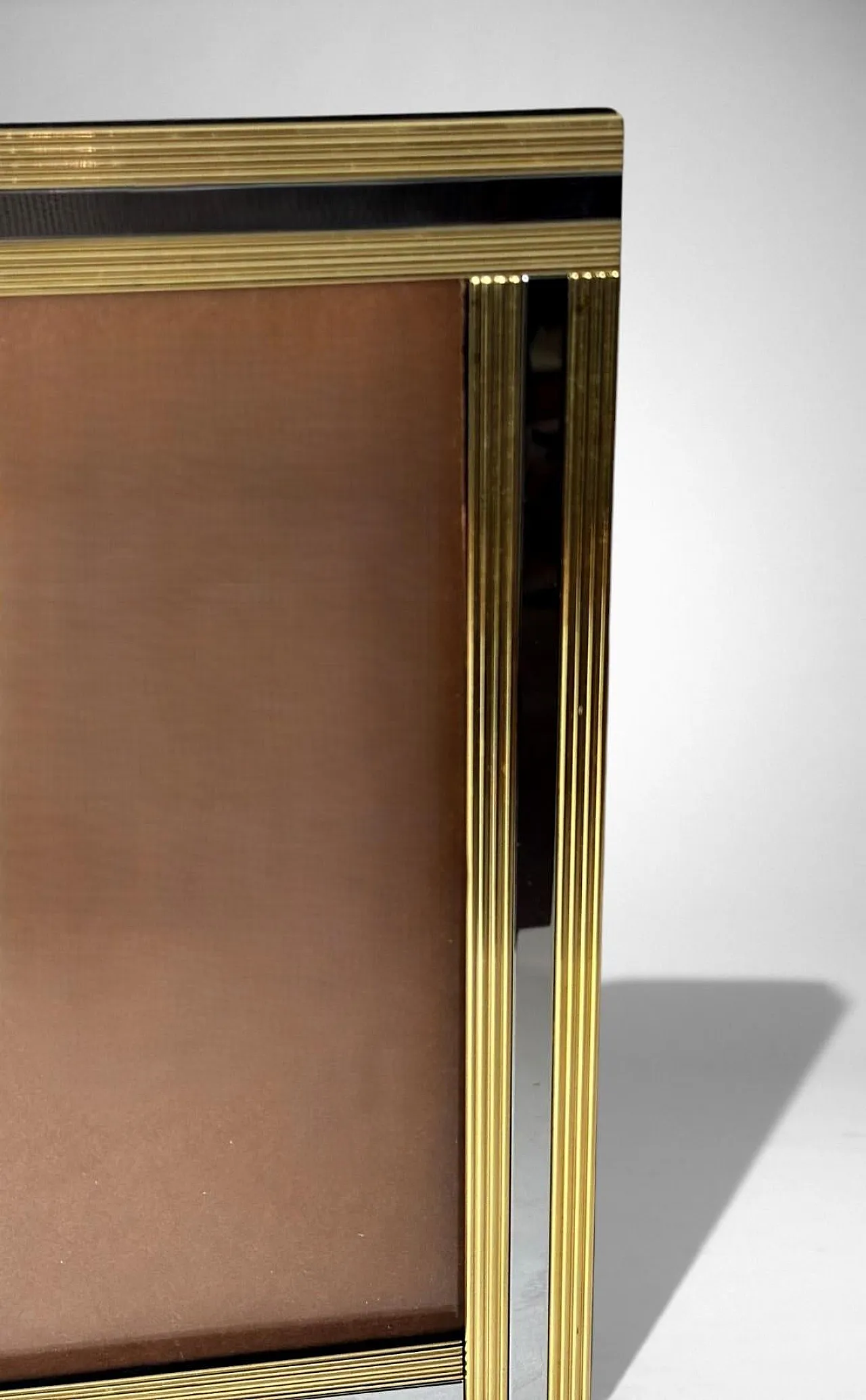 Romeo Rega style brass and steel picture frame, 1970s 12