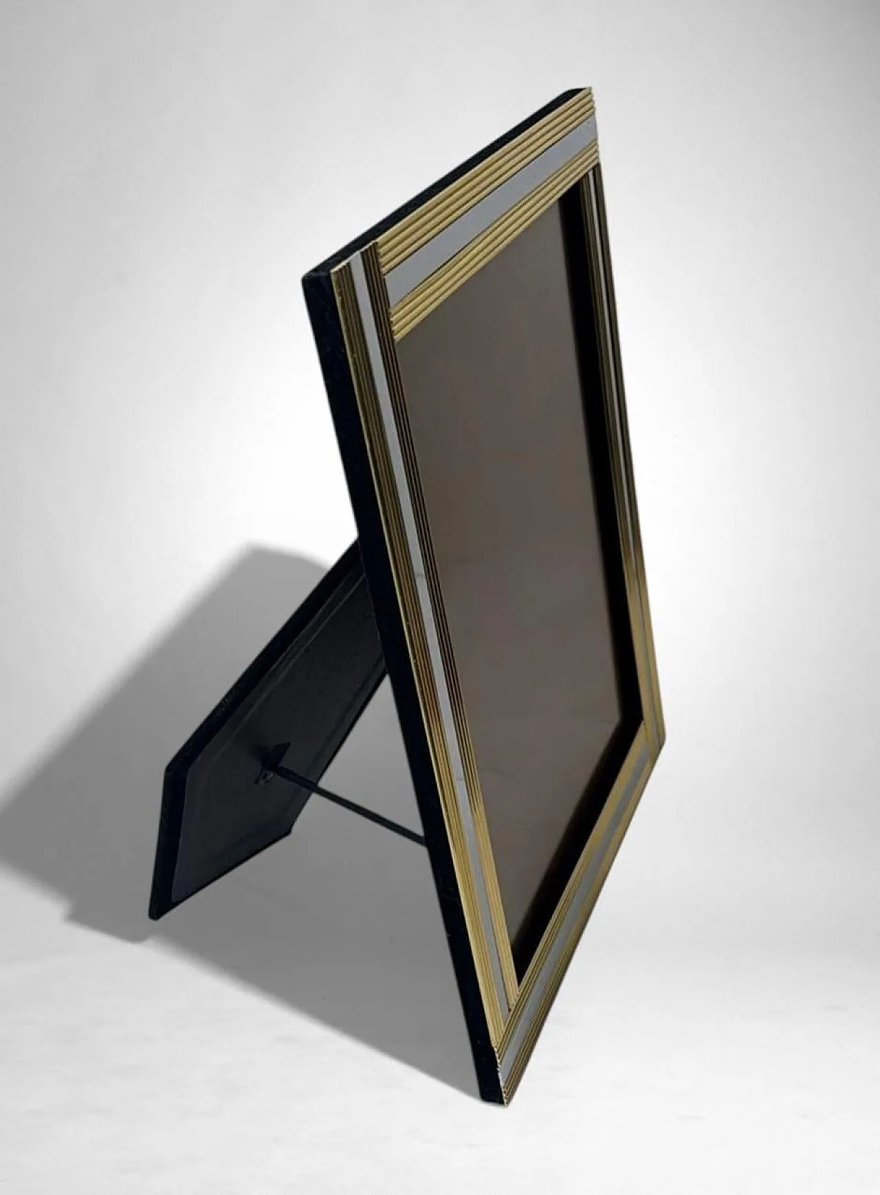 Romeo Rega style brass and steel picture frame, 1970s 16