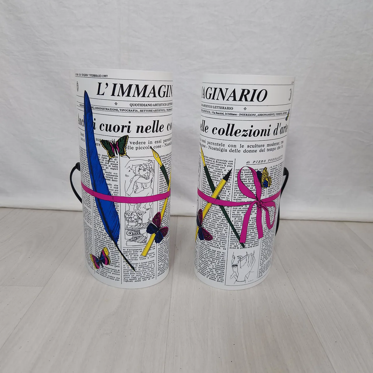 Pair of table lamps L'immaginario by Fornasetti, 90s 3