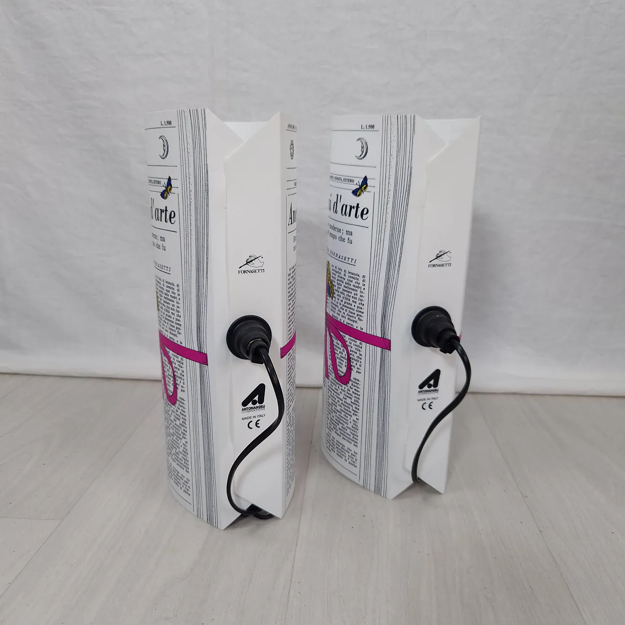 Pair of table lamps L'immaginario by Fornasetti, 90s 4