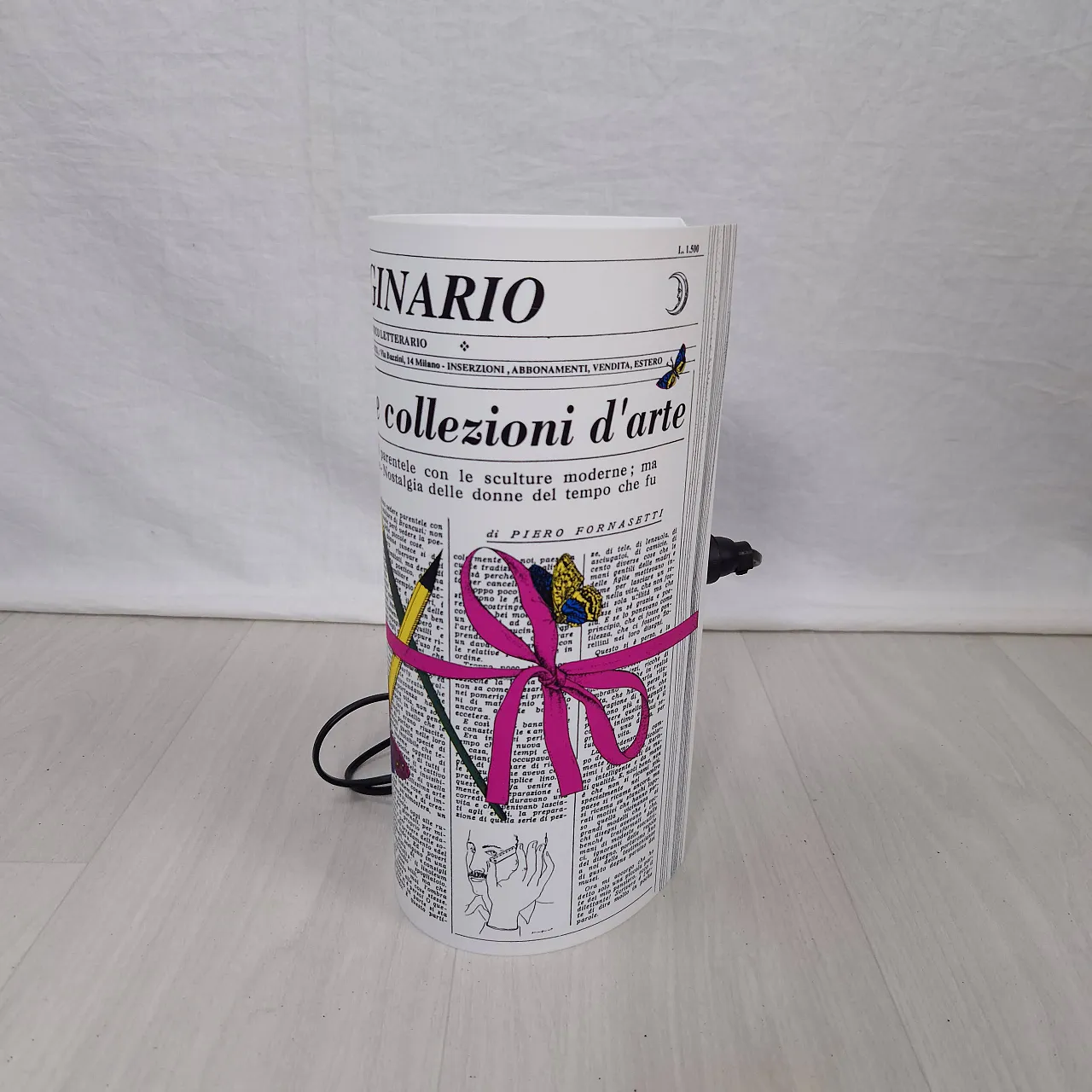 Pair of table lamps L'immaginario by Fornasetti, 90s 10