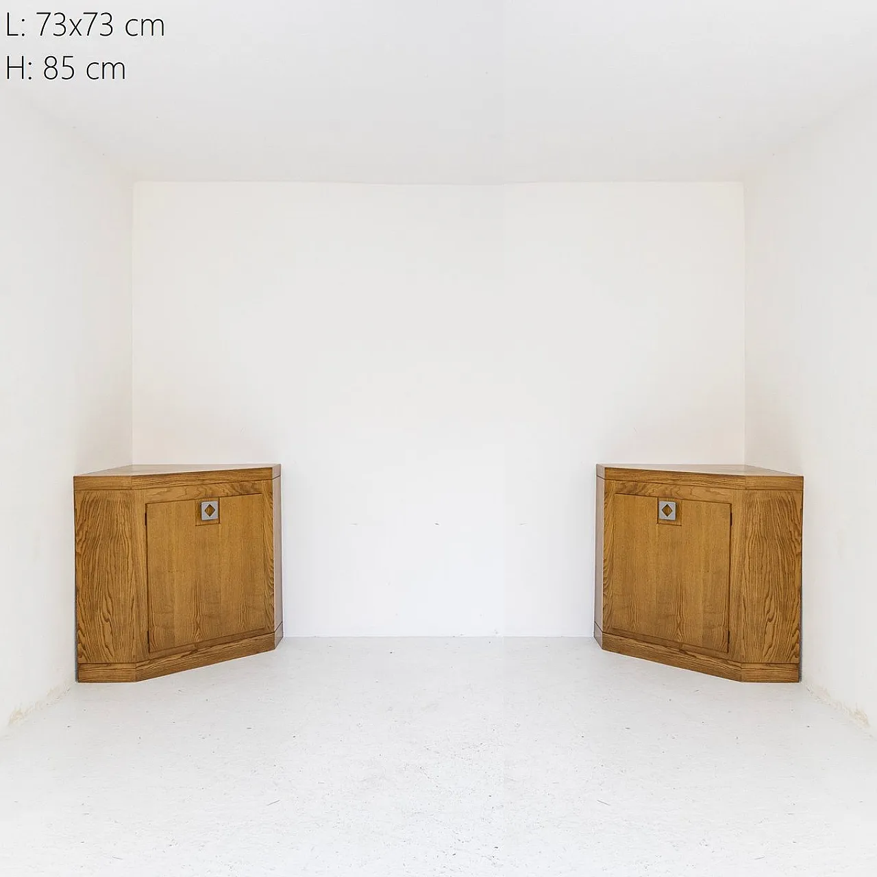 Pair of ash corner furniture, 1950s 8