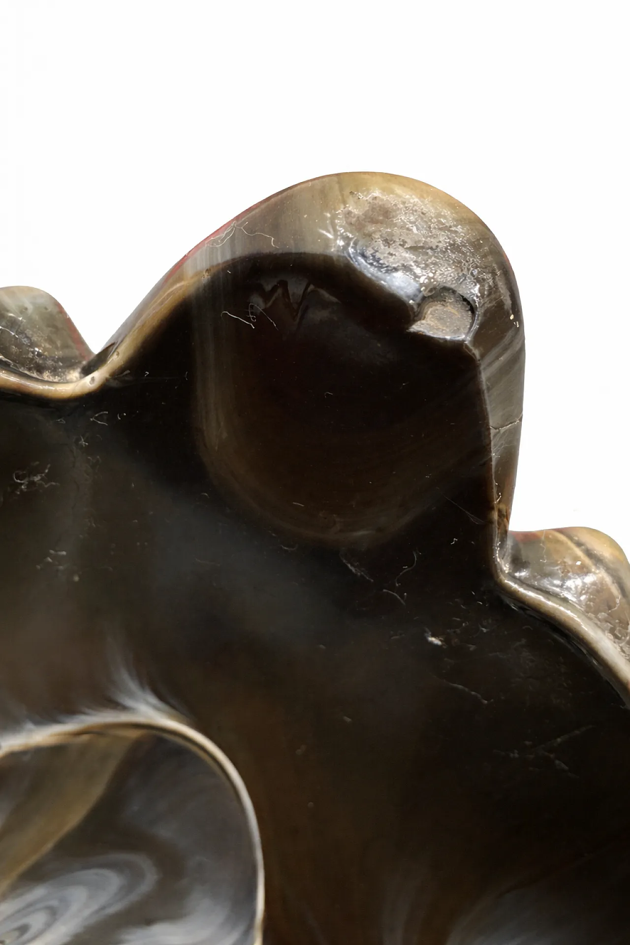 Art Deco Onyx Glass Centerpiece Bowl by STS Abel Zagreb, 1930s 9