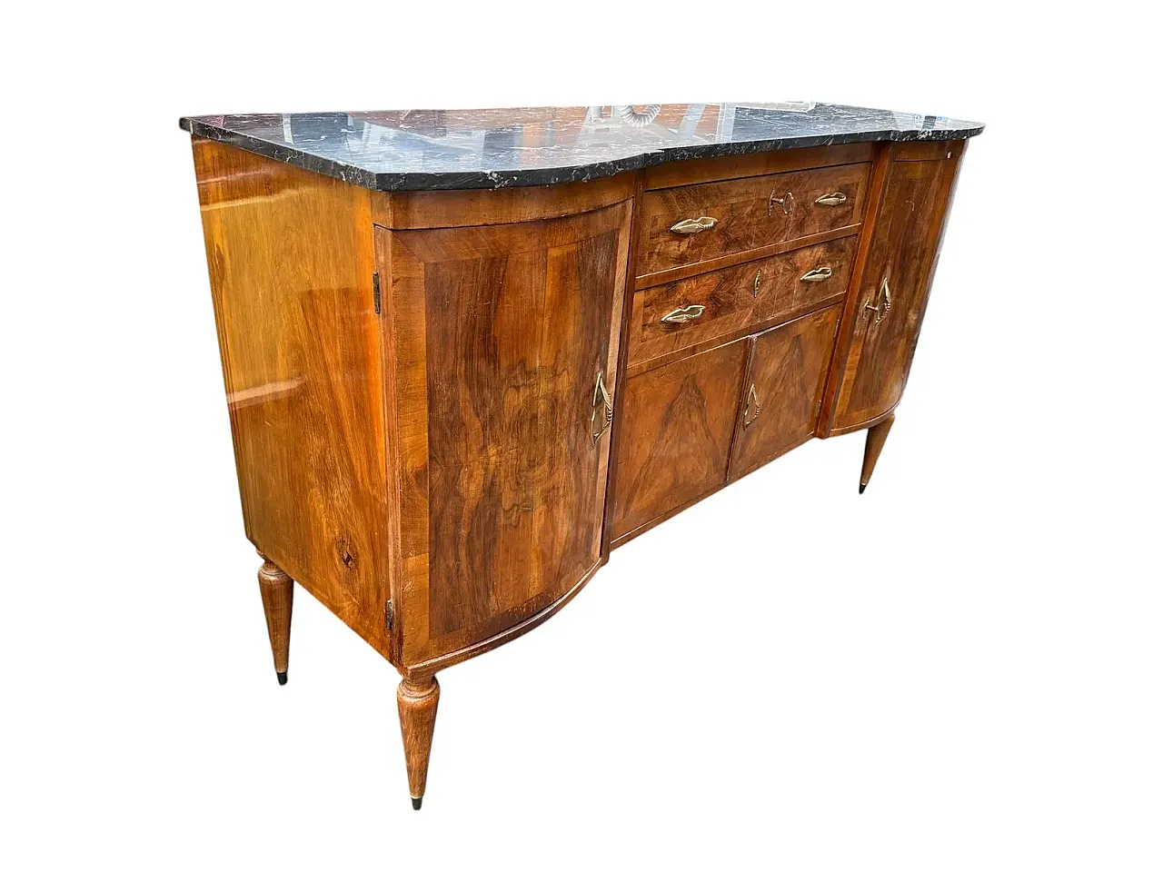 Art Deco walnut burl sideboard, early 20th century 4