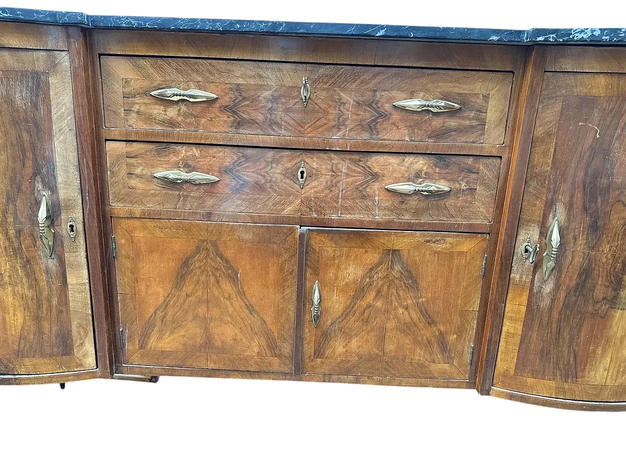 Art Deco walnut burl sideboard, early 20th century 8