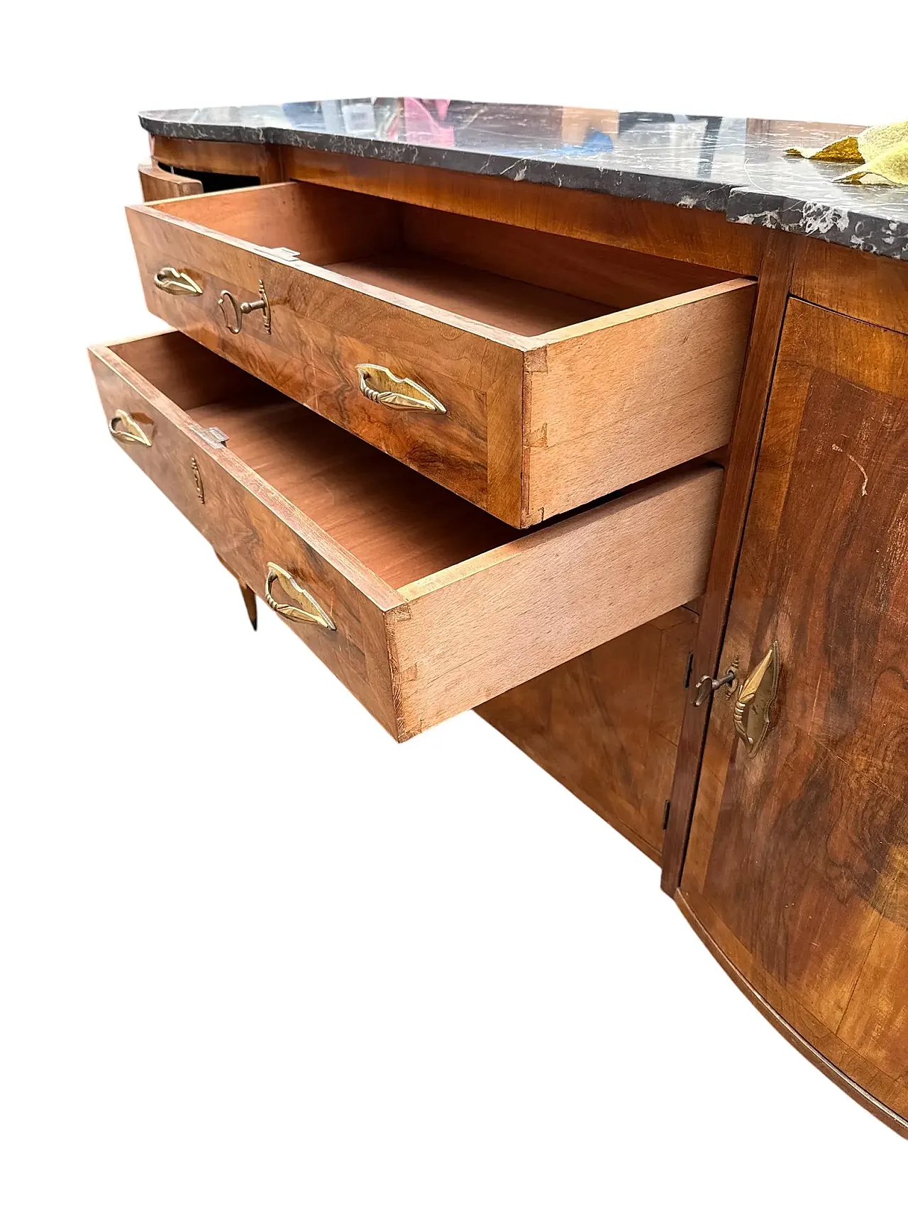Art Deco walnut burl sideboard, early 20th century 9