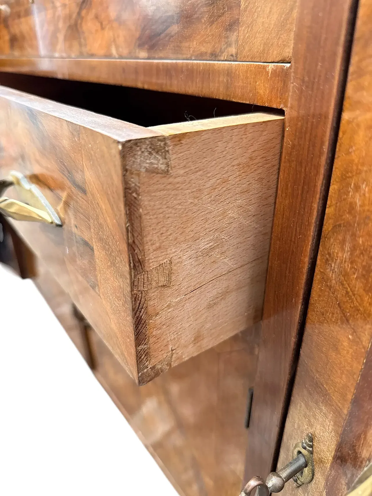 Art Deco walnut burl sideboard, early 20th century 12