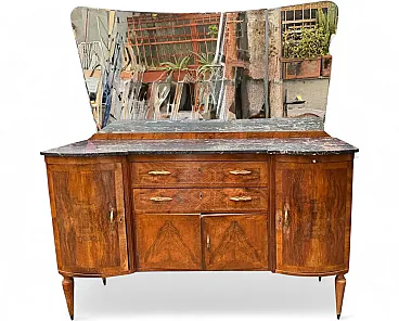 Art Deco walnut burl sideboard, early 20th century