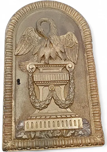 Tabernacle portal, ciborium, in wood with pelican, late 18th century