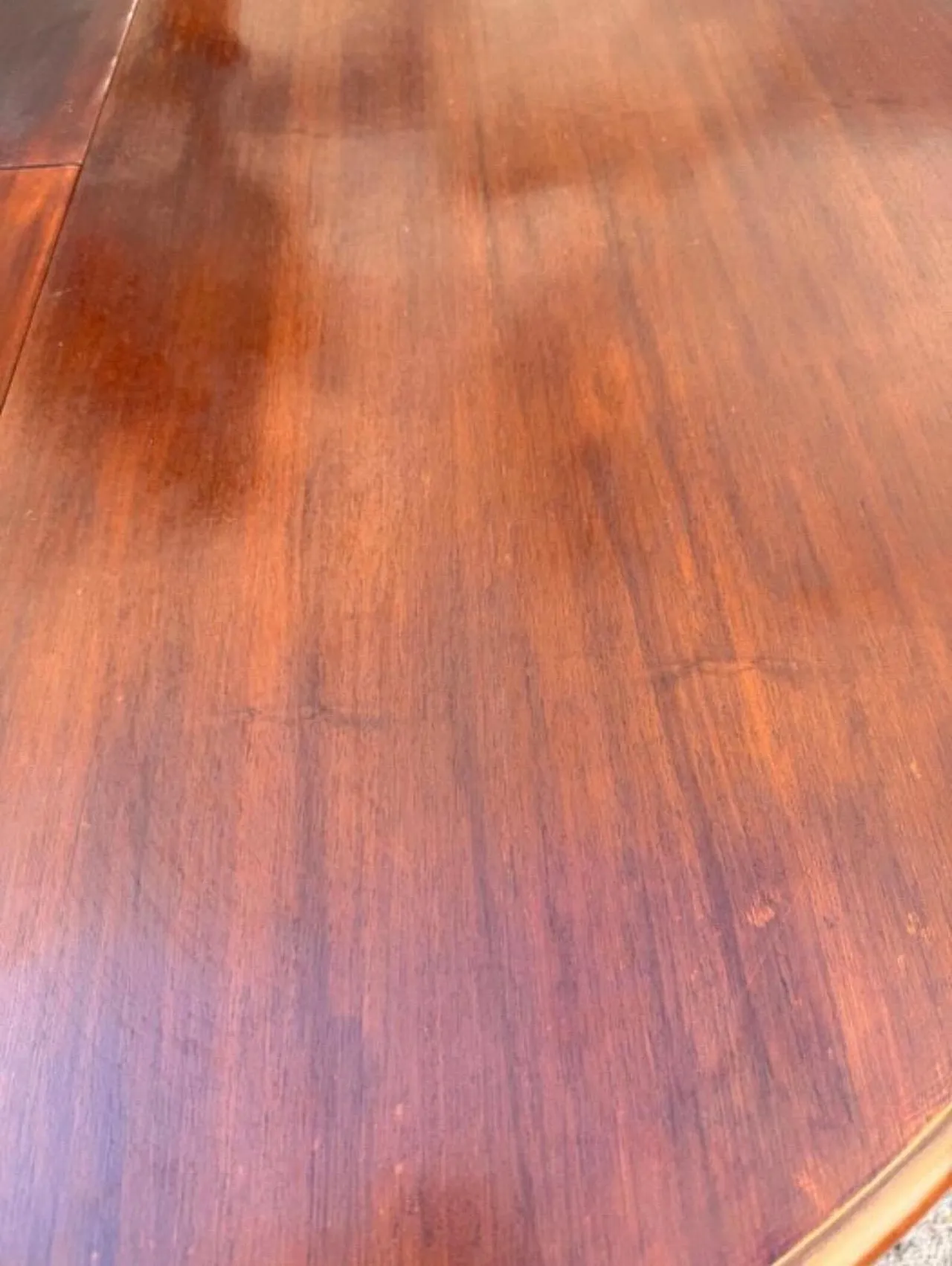 Table with 6 wooden Louis-Philippe style chairs, 1950s 7