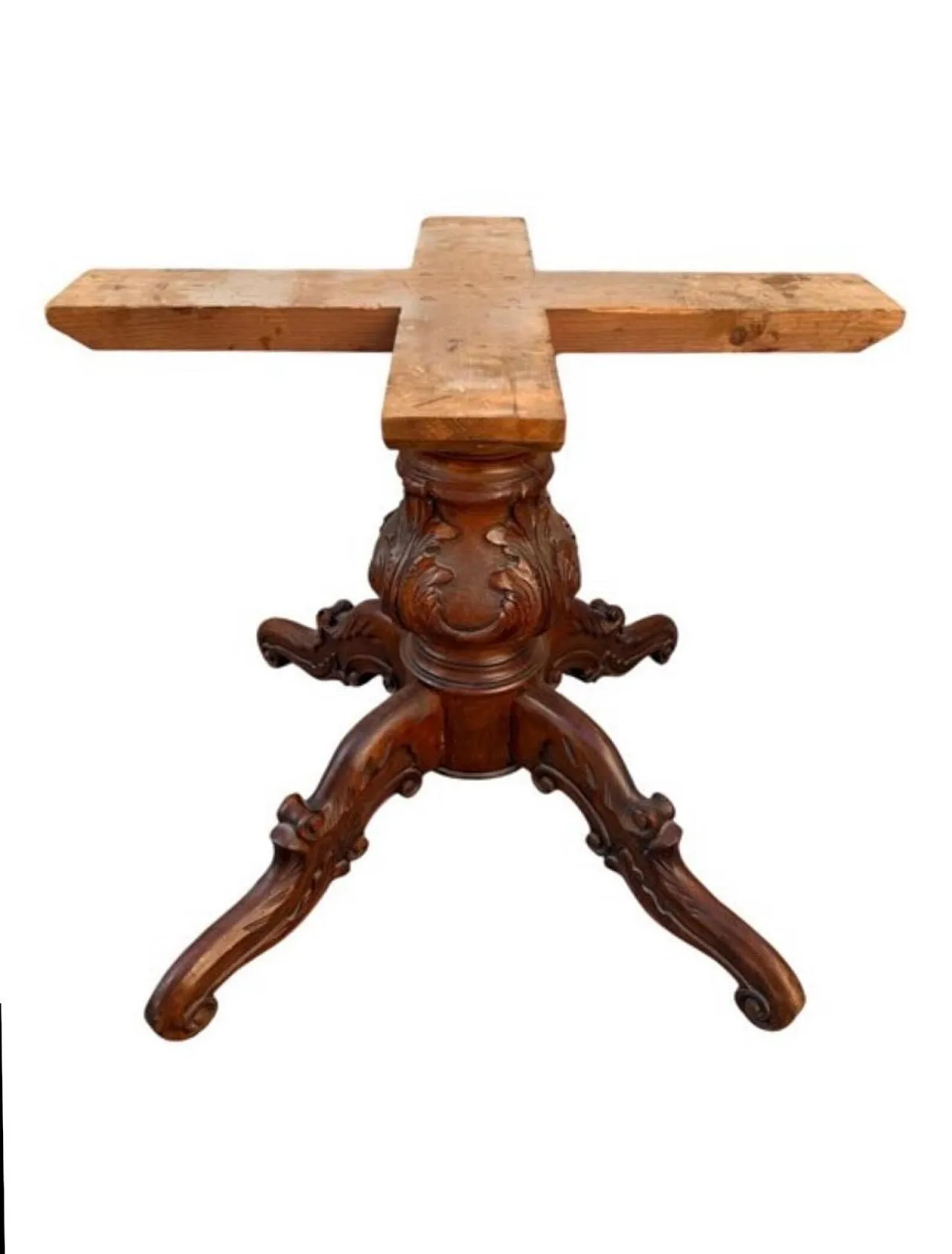 Table with 6 wooden Louis-Philippe style chairs, 1950s 9