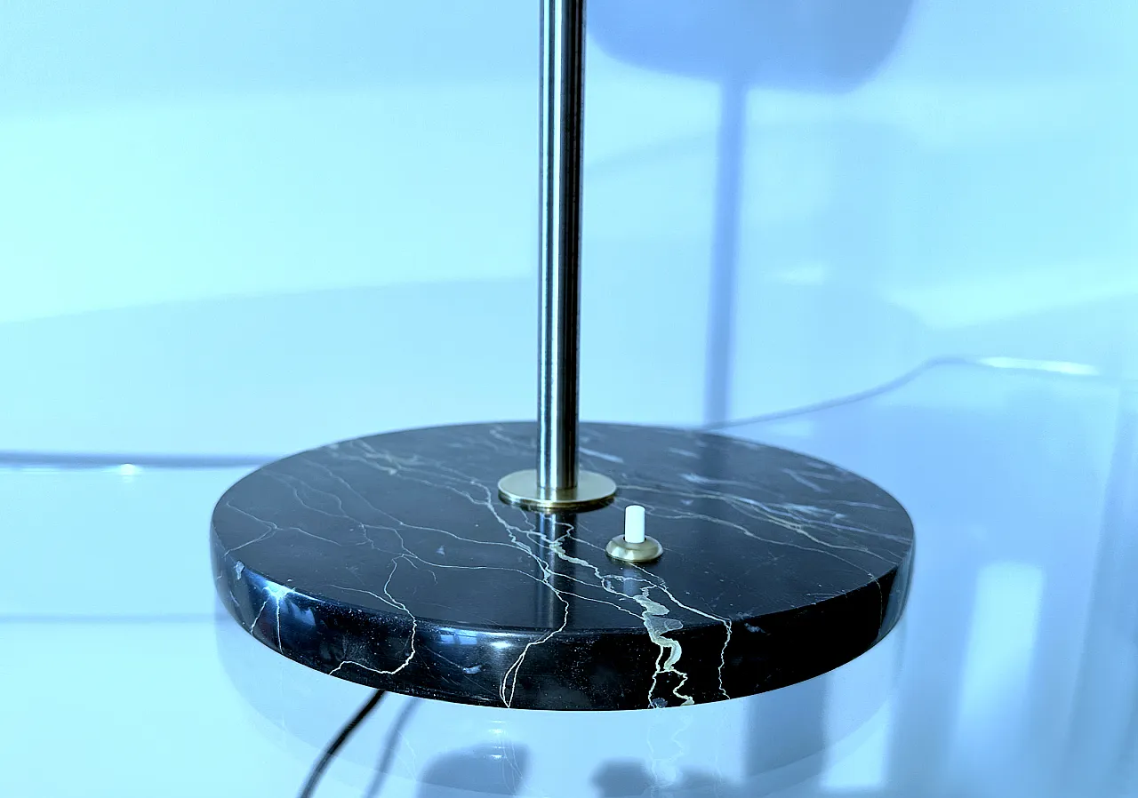 Lampada da tavolo in cristallo, marmo e ottone, anni '60 7