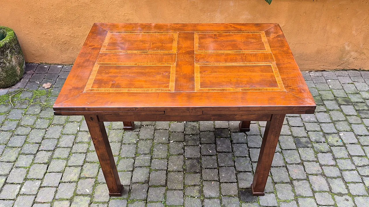 Empire-style extendable table with threaded top, mid-19th century 3