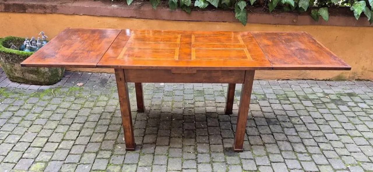 Empire-style extendable table with threaded top, mid-19th century 4