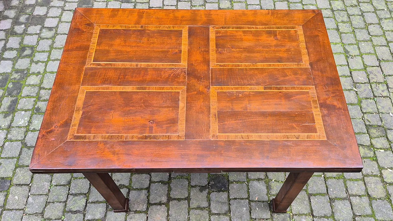 Empire-style extendable table with threaded top, mid-19th century 7