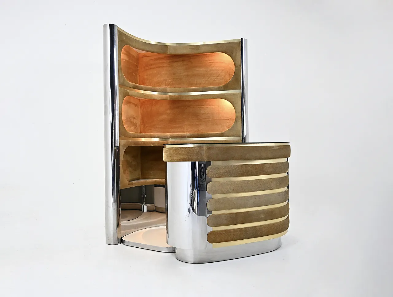 Bar set attributed to Willy Rizzo, 1970s 4