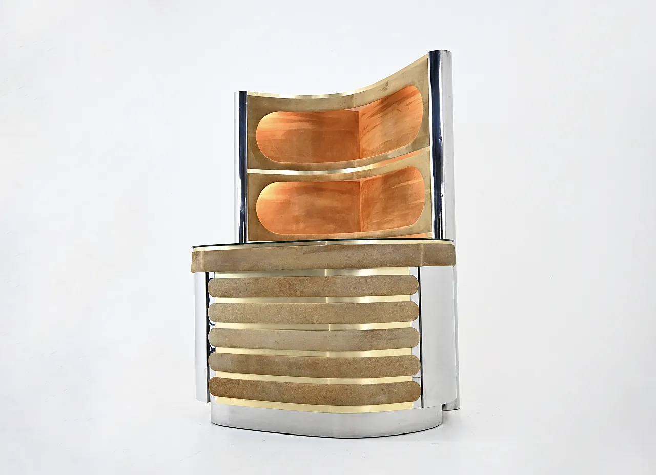 Bar set attributed to Willy Rizzo, 1970s 6