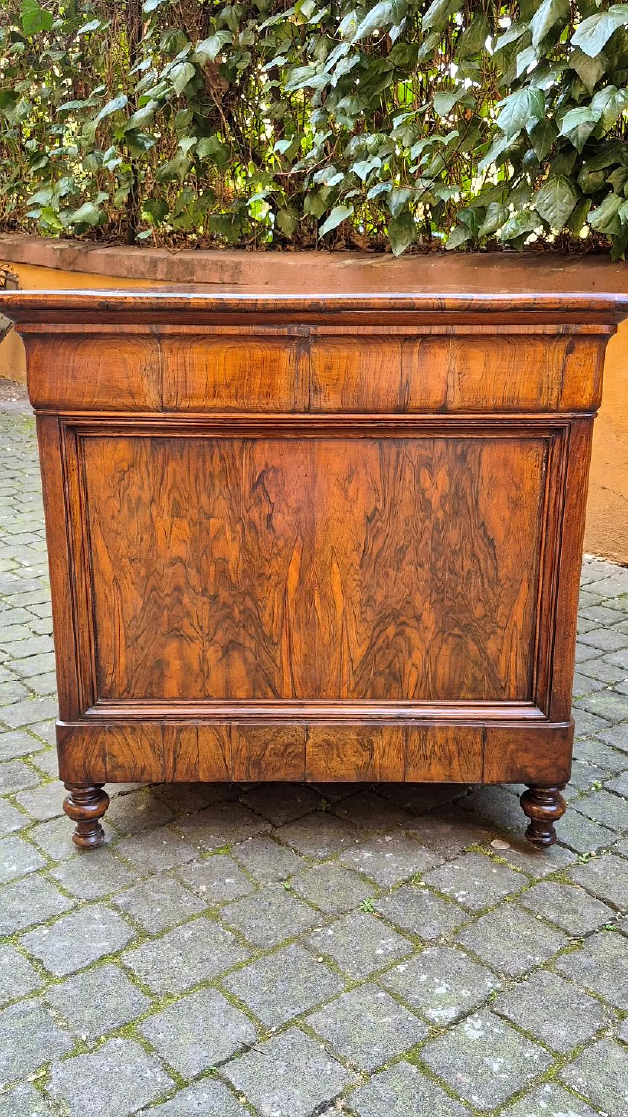 Luigi Filippo desk veneered in walnut and briar, 19th century 9