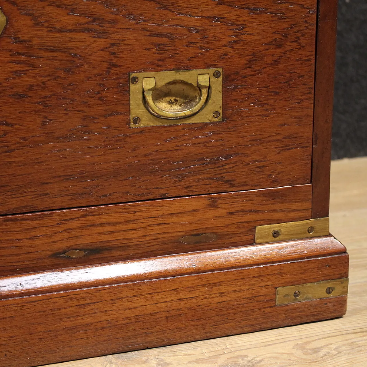 Pair of English naval style bedside tables, 20th century 10
