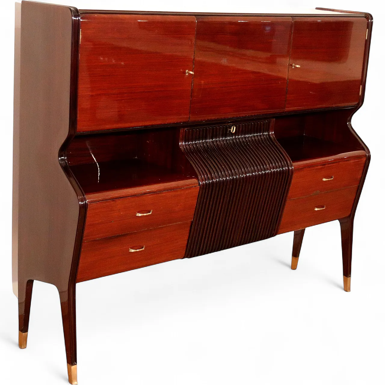 Credenza Mid-Century Osvaldo Borsani in legno, anni '50 20