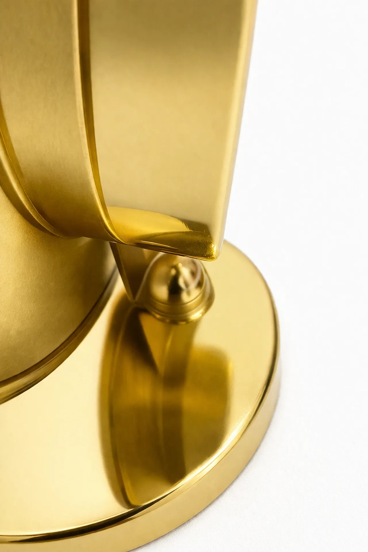 Chass World Time Brass Desk Clock Mid-Century Style, 90s 4