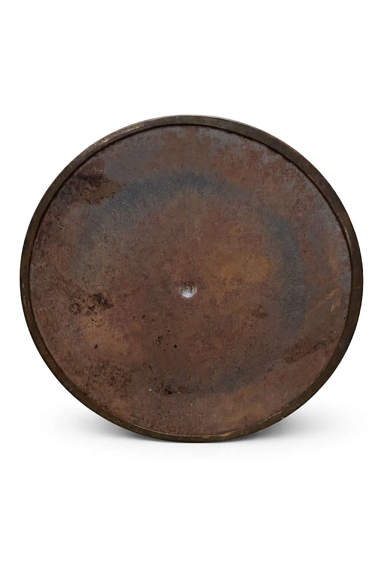 Art Deco Style Votive Holder Etched Frosted Glass and Brass Base, 30s 4