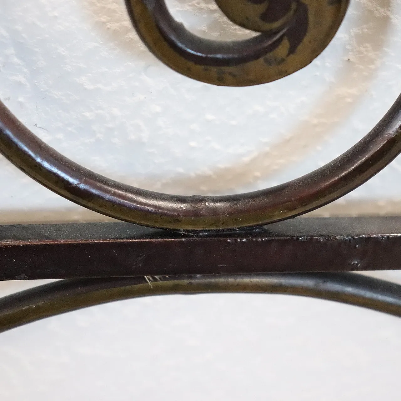 Pair of antique wrought iron bed headboards, early 19th century 14