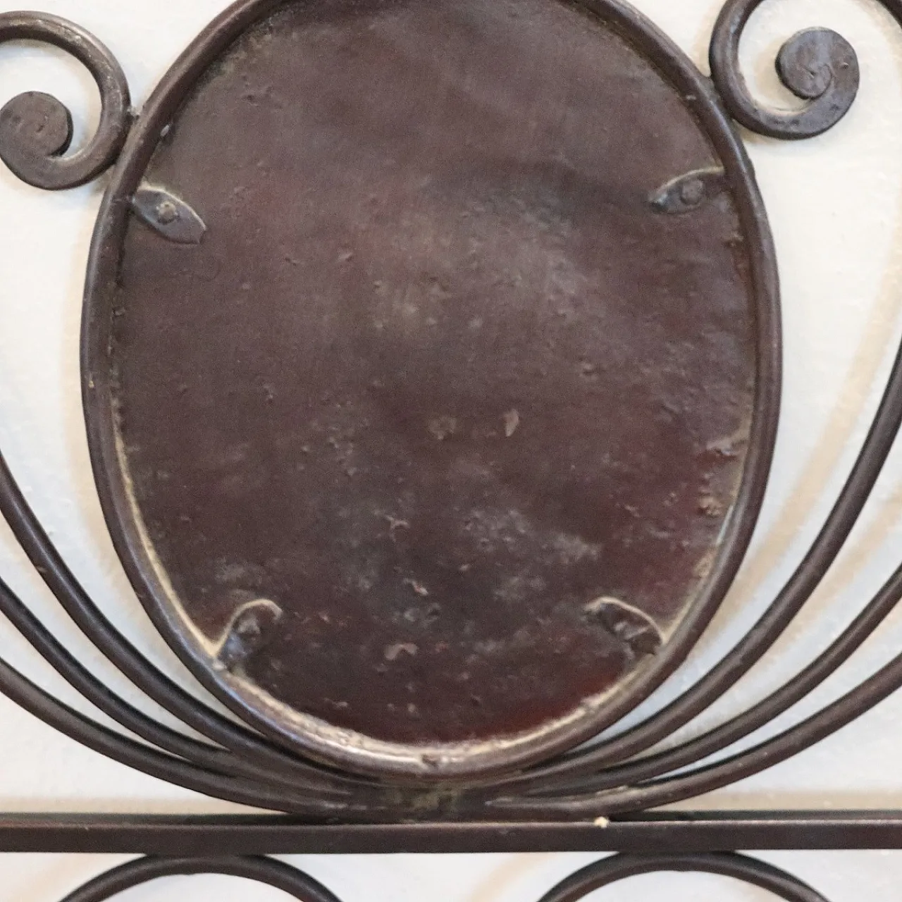 Pair of antique wrought iron bed headboards, early 19th century 16