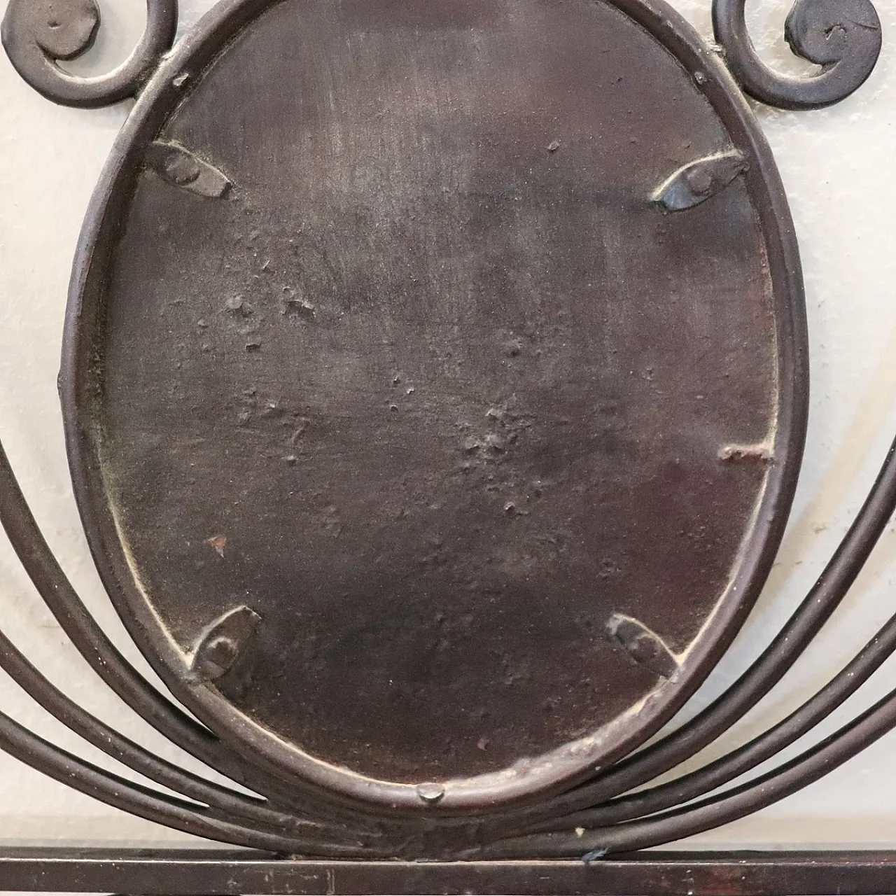 Pair of antique wrought iron bed headboards, early 19th century 19