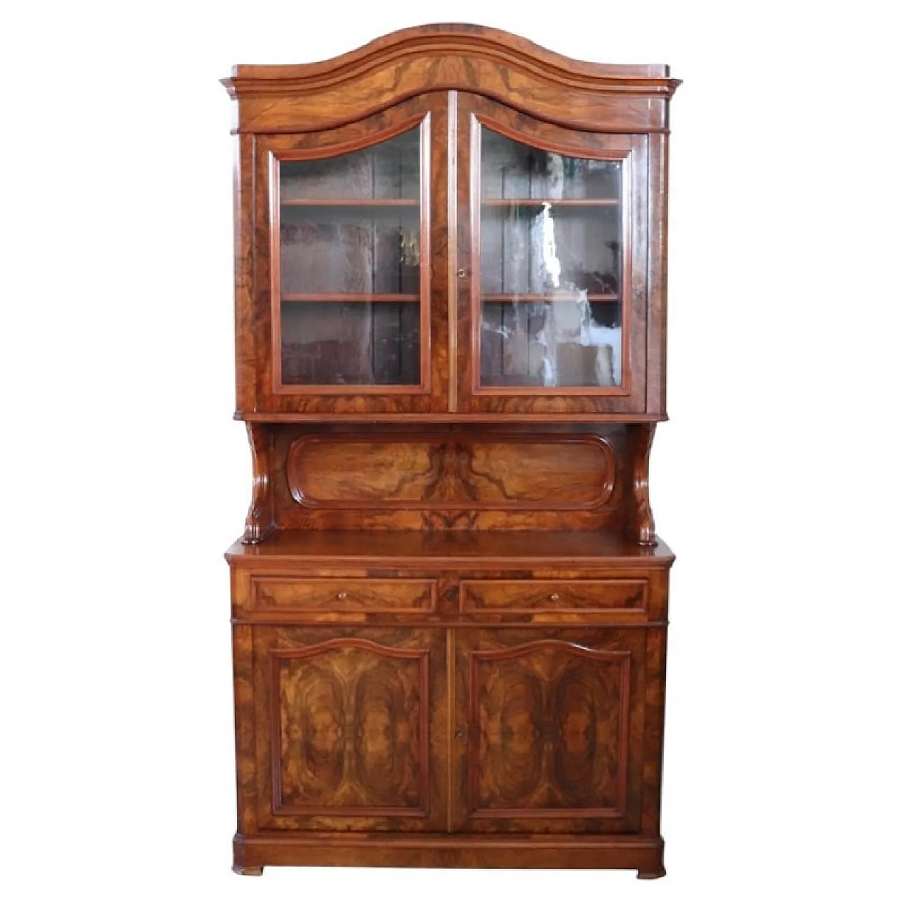 Credenza antica in radica di noce, '800 1