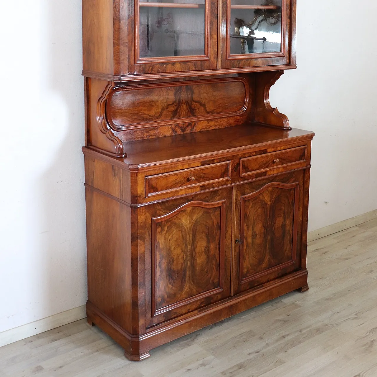 Credenza antica in radica di noce, '800 5
