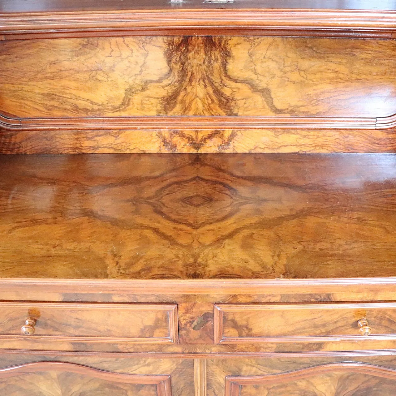 Credenza antica in radica di noce, '800 14