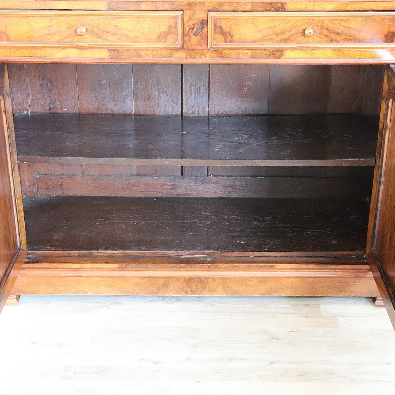 Credenza antica in radica di noce, '800 16