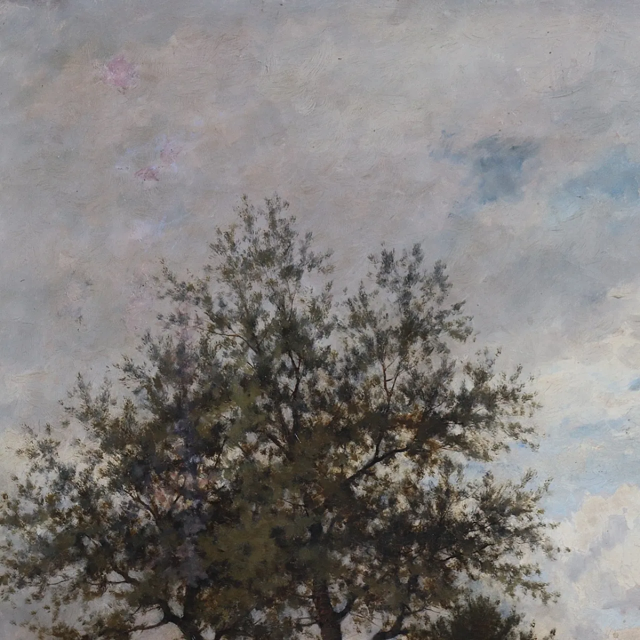 Oil painting on canvas river landscape, signed J. Paulman, 19th century 5