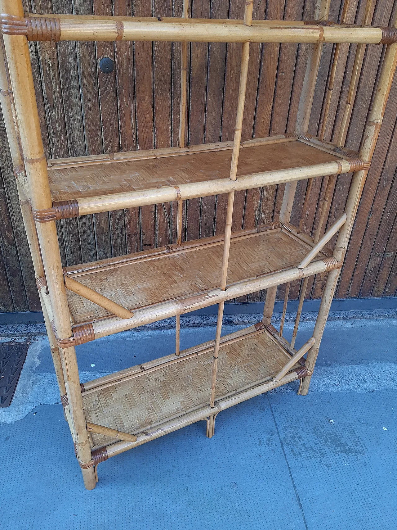 Bamboo bookcase, 70s 4