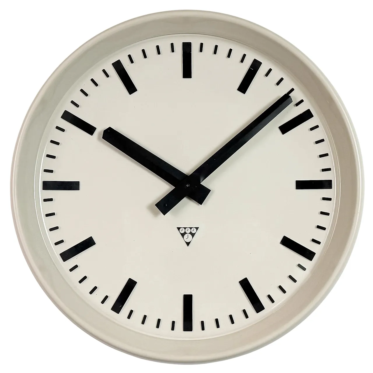 Large Industrial Bakelite Factory Wall Clock from Pragotron, 1960s 1