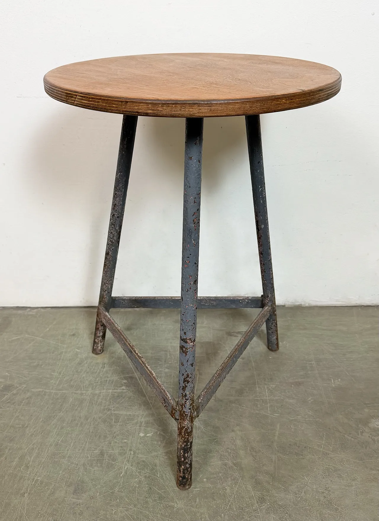Grey Industrial Workshop Stool, 1960s 3
