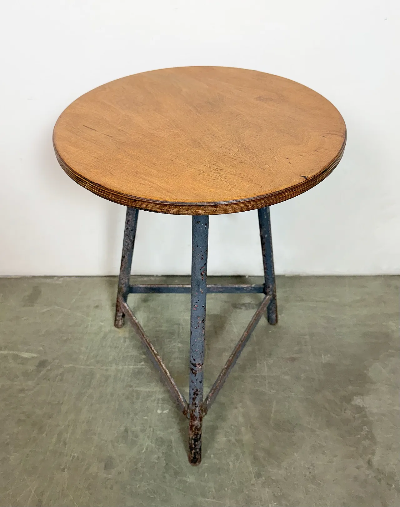 Grey Industrial Workshop Stool, 1960s 4