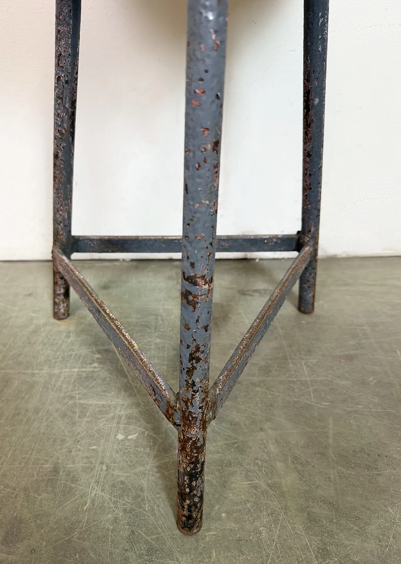 Grey Industrial Workshop Stool, 1960s 5