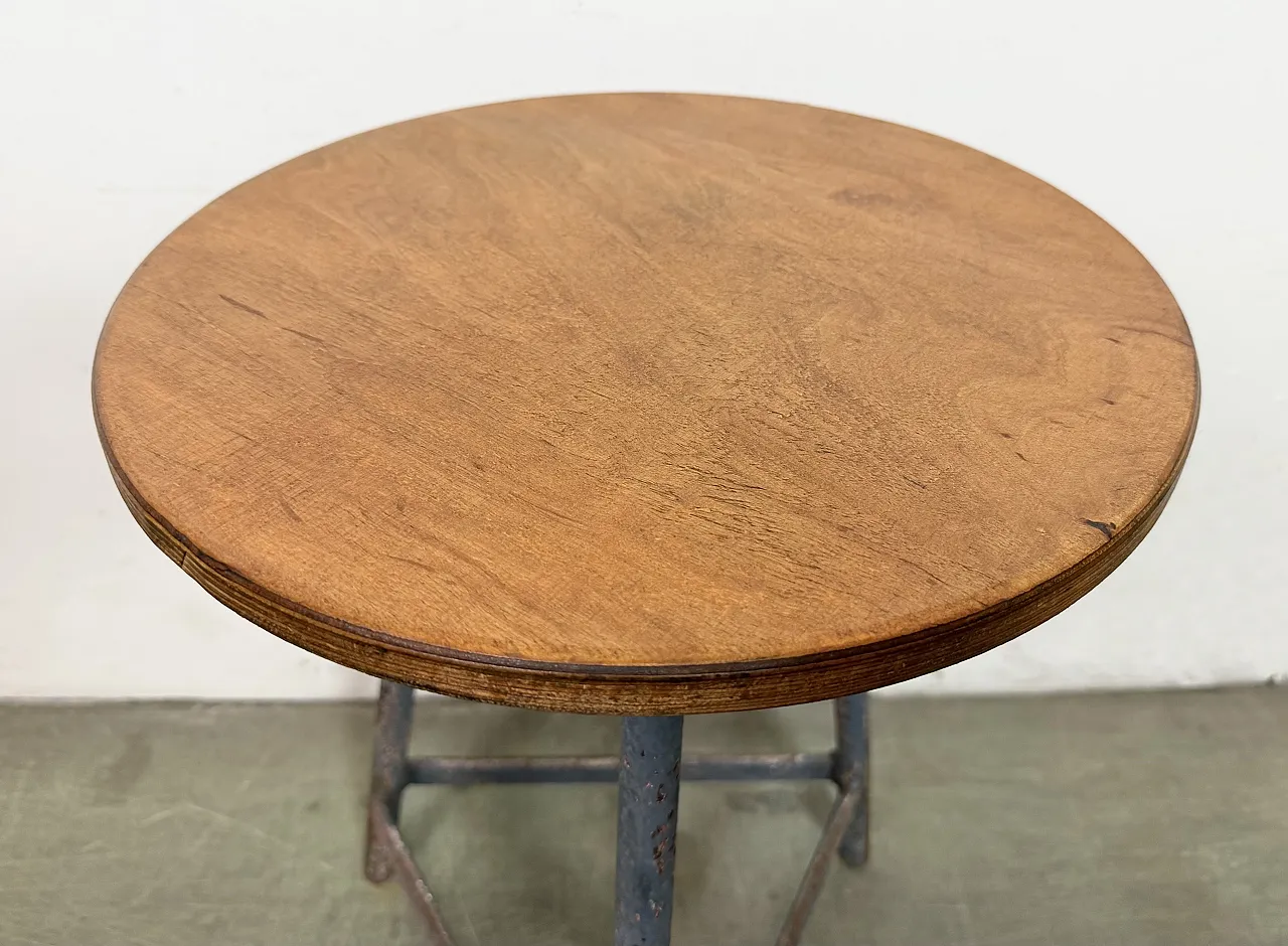 Grey Industrial Workshop Stool, 1960s 6