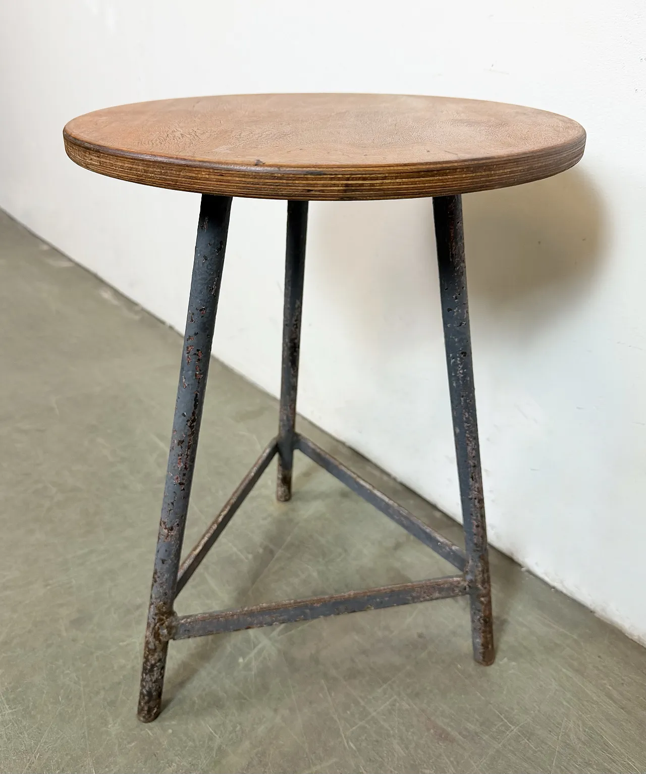 Grey Industrial Workshop Stool, 1960s 7