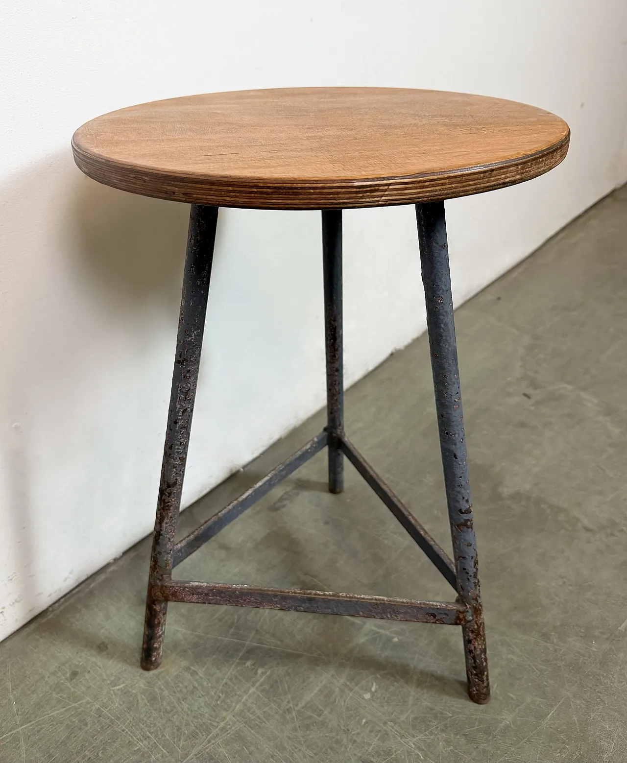 Grey Industrial Workshop Stool, 1960s 8