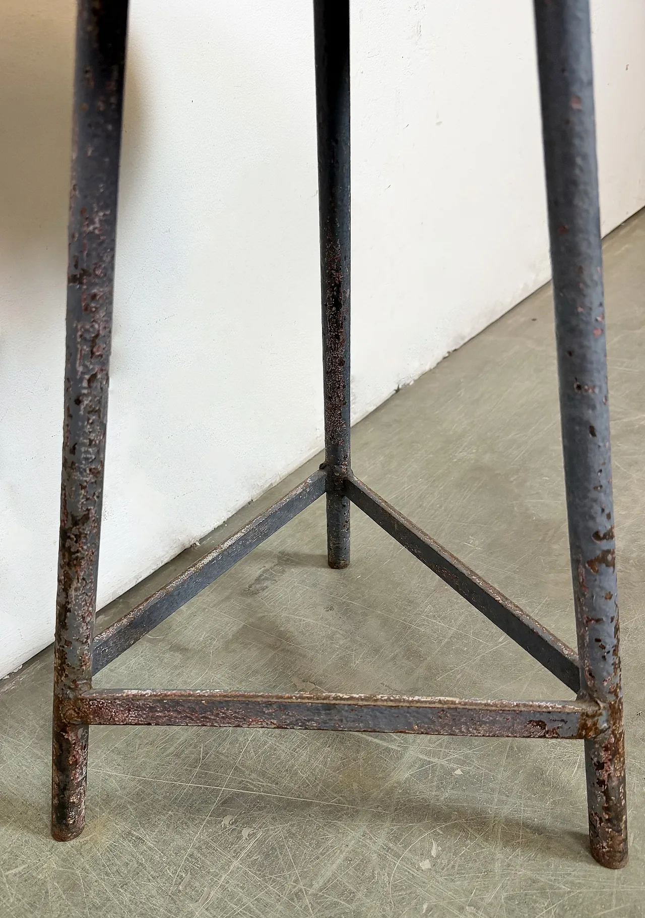 Grey Industrial Workshop Stool, 1960s 9
