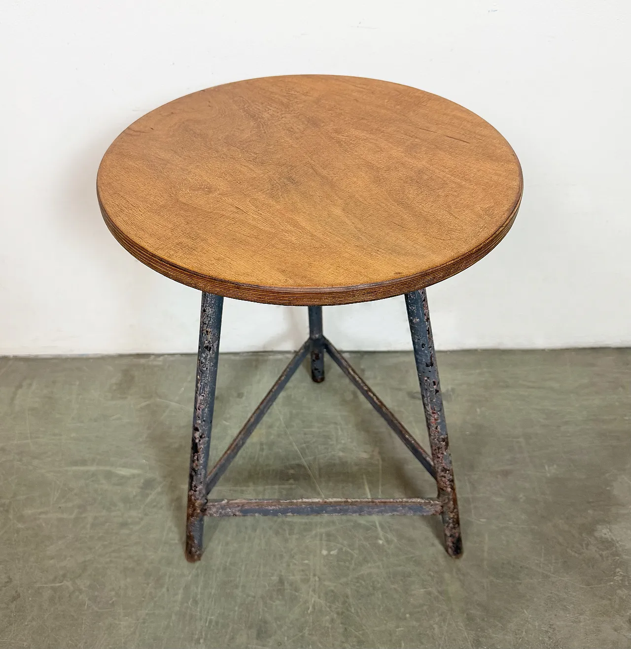 Grey Industrial Workshop Stool, 1960s 11