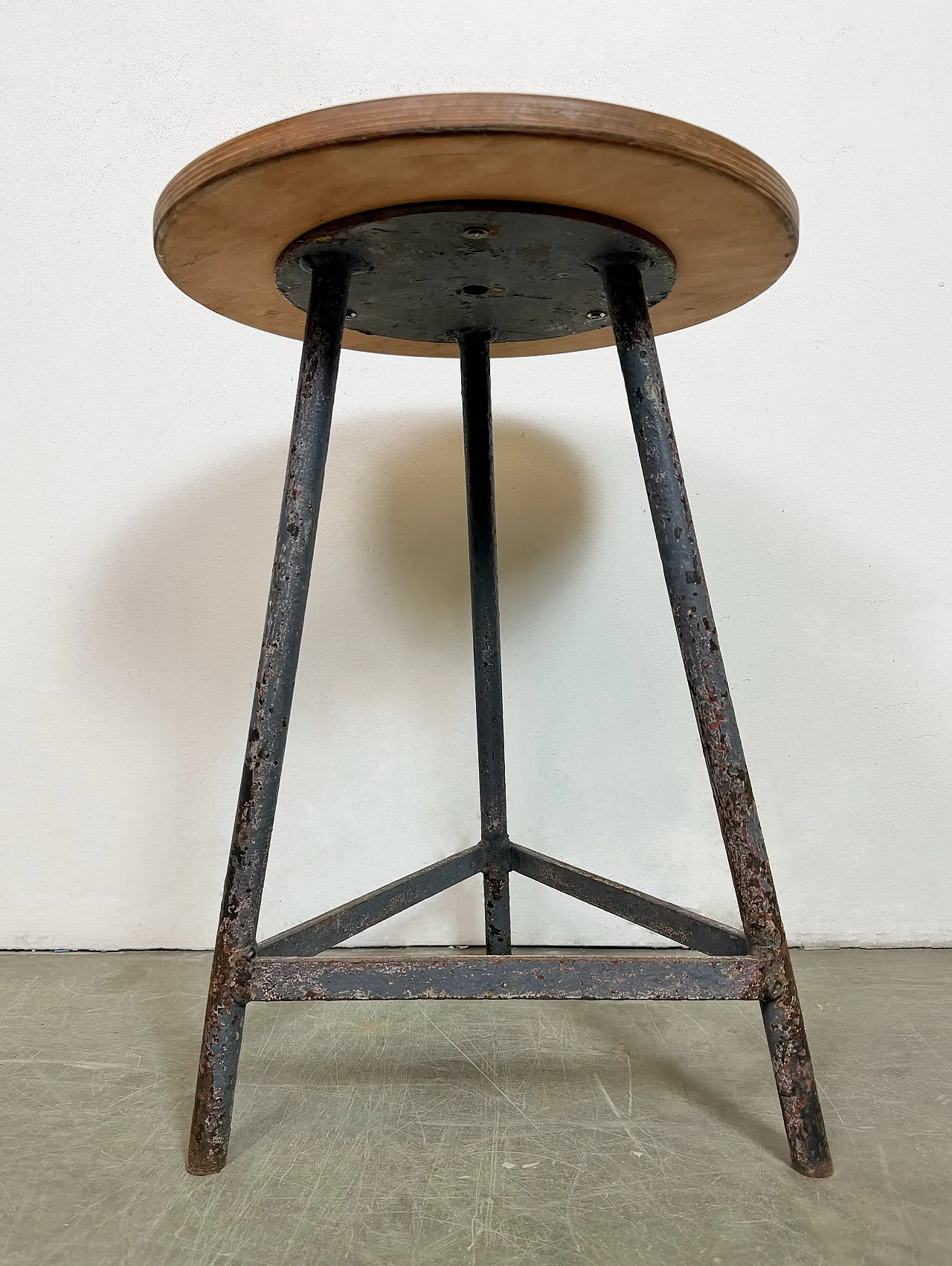 Grey Industrial Workshop Stool, 1960s 13