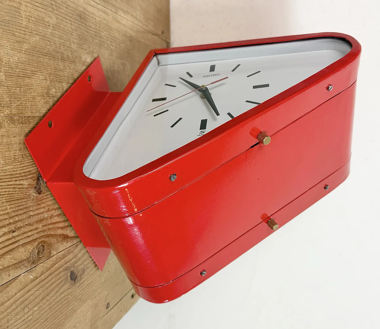 Vintage Red Seiko Ships Double-Sided Wall Clock, 1970s | intOndo