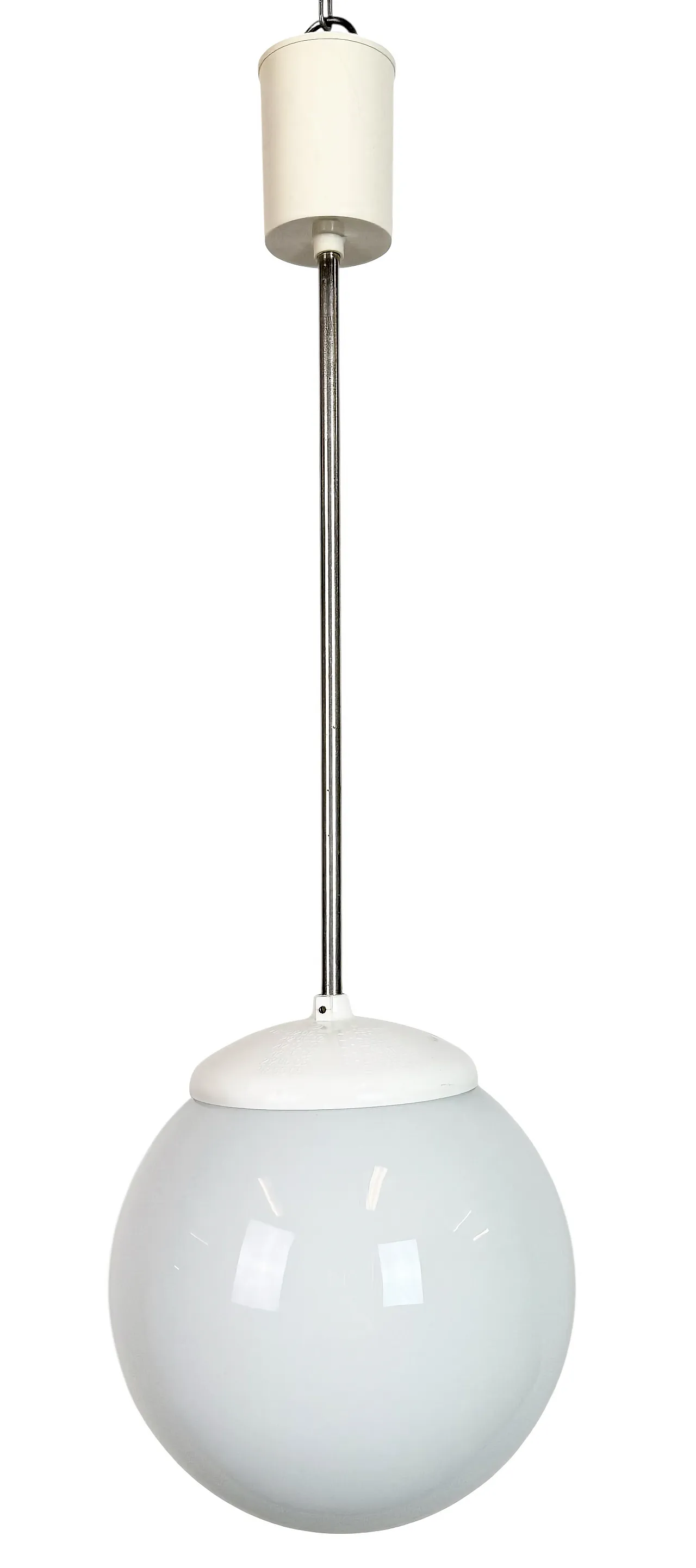 Vintage Chandelier with Milk Glass from Elektrosvit, 1960s 1