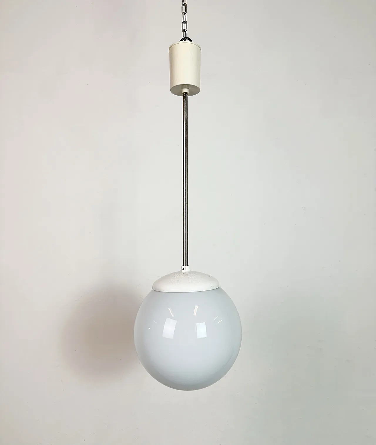 Vintage Chandelier with Milk Glass from Elektrosvit, 1960s 2